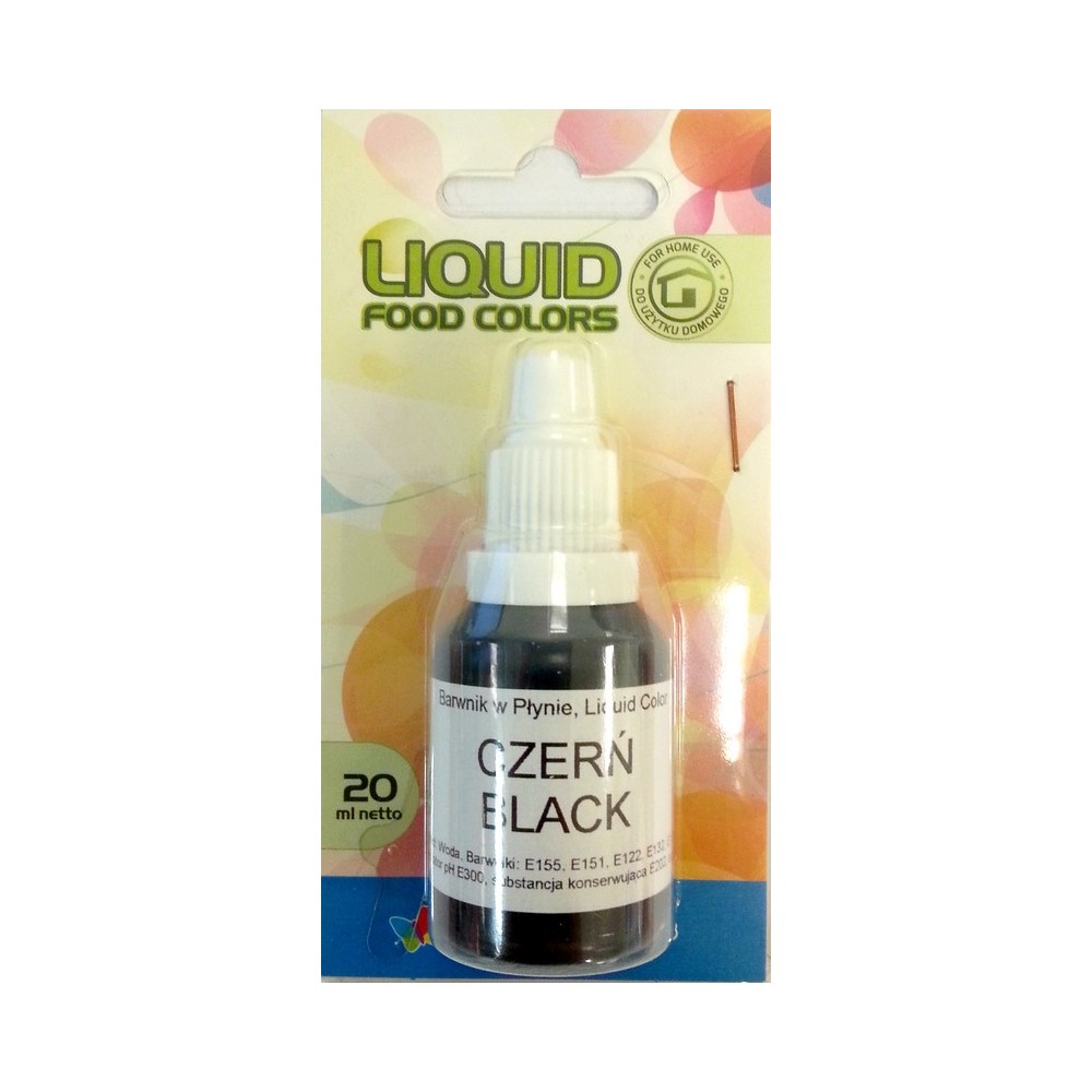 Airbrush Farbe flüssig Food Colours Black (20 ml) Schwarz