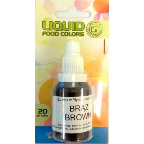 Farba do natrysku Airbrush Food Colours Brown (20 ml) Brązowa