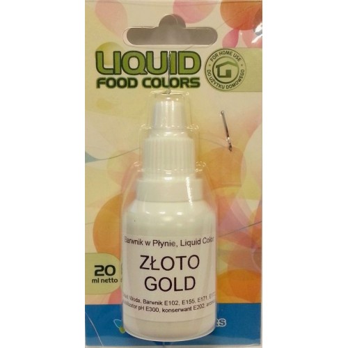 Airbrush pearly liquid Food Colours Gold (20 ml) Zlatá