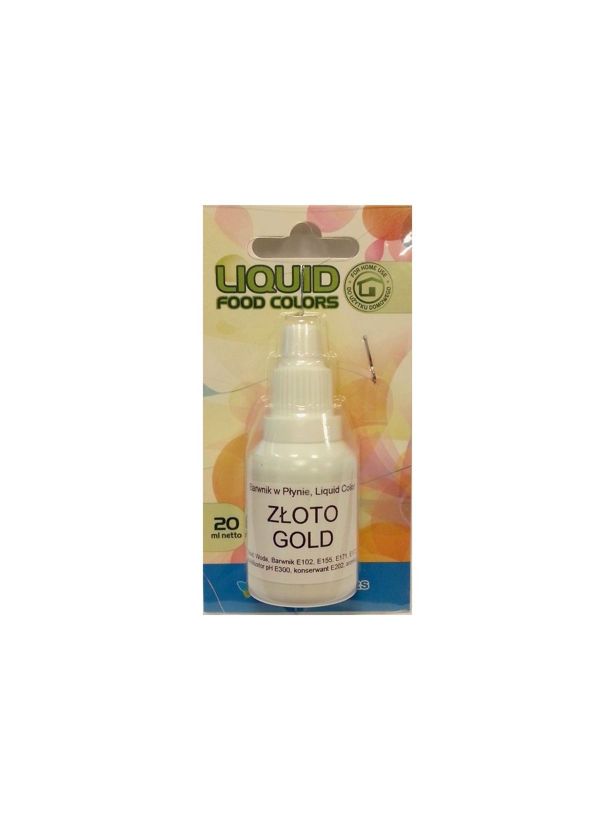 Farba do aerografu w płynie Food Colours Gold (20 ml) Złoto