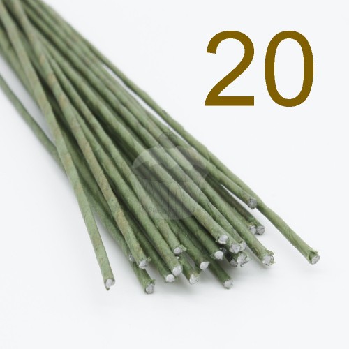 Caketools - 20 green floral wires - 50pcs