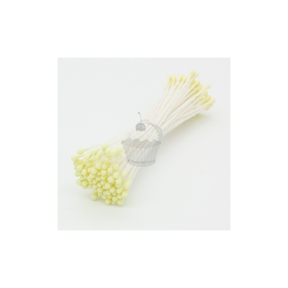 Caketools - květinové pestíky - matné malé žluté - 72ks