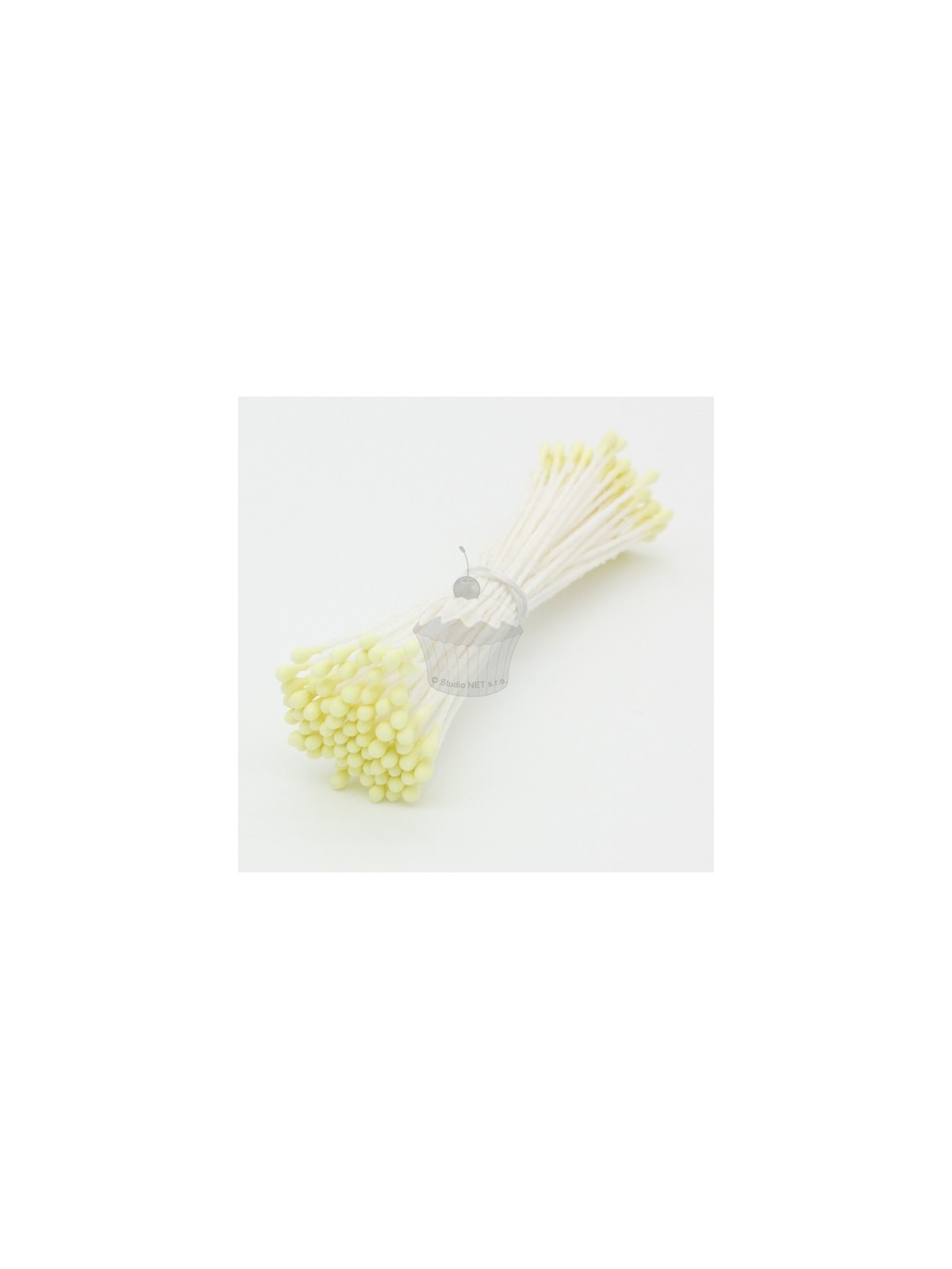 Caketools - kvetinové piestiky - malé žlté matnÉ - 72ks
