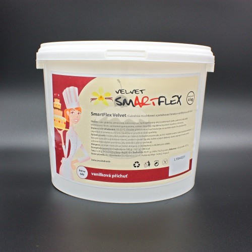 Smartflex velvet vanilka 4kg - potahovací hmota + dárek