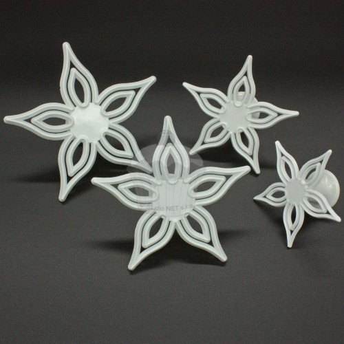 Set of cutters - lace flowers - 4 pcs