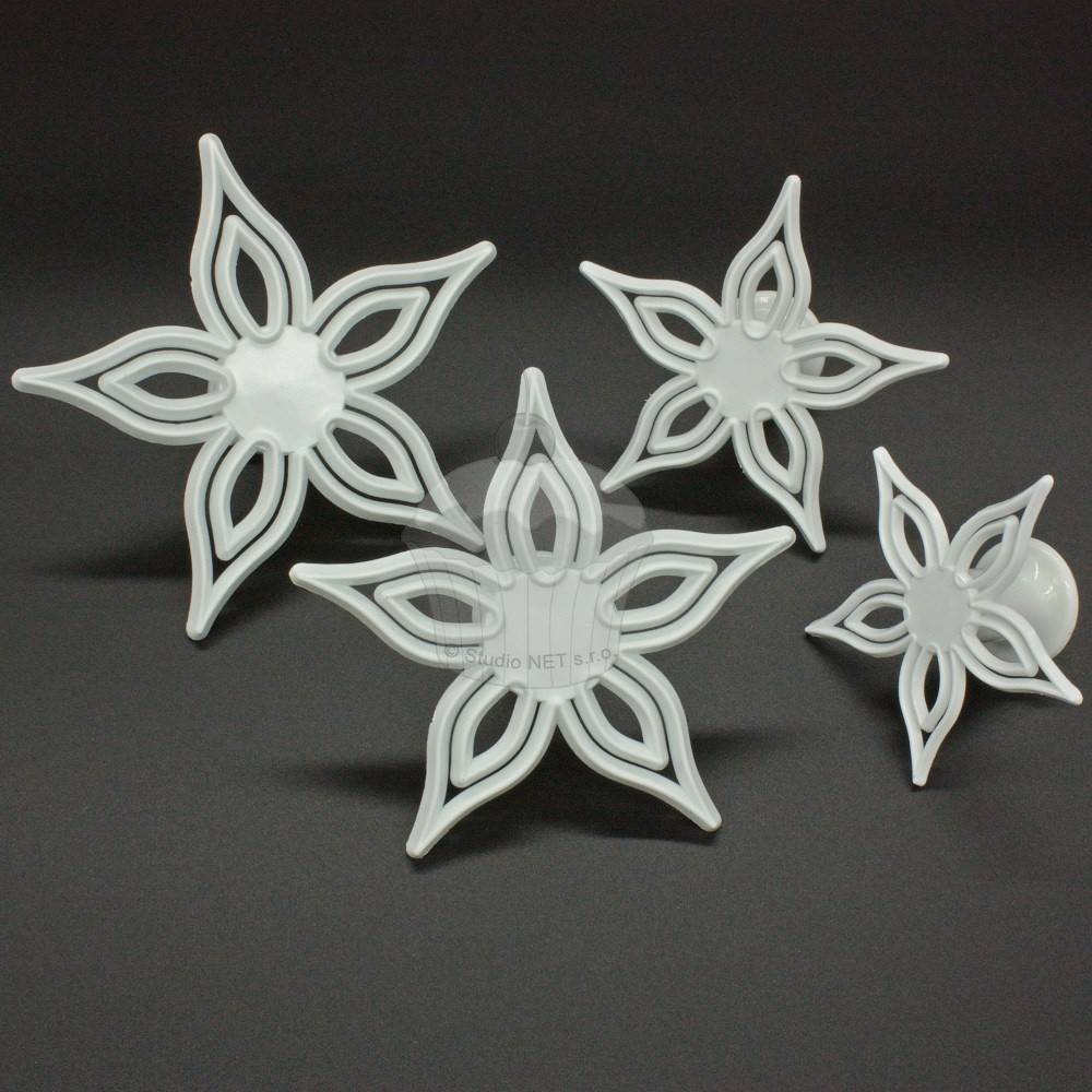 Set of cookie cutters - lace flower - 4pcs