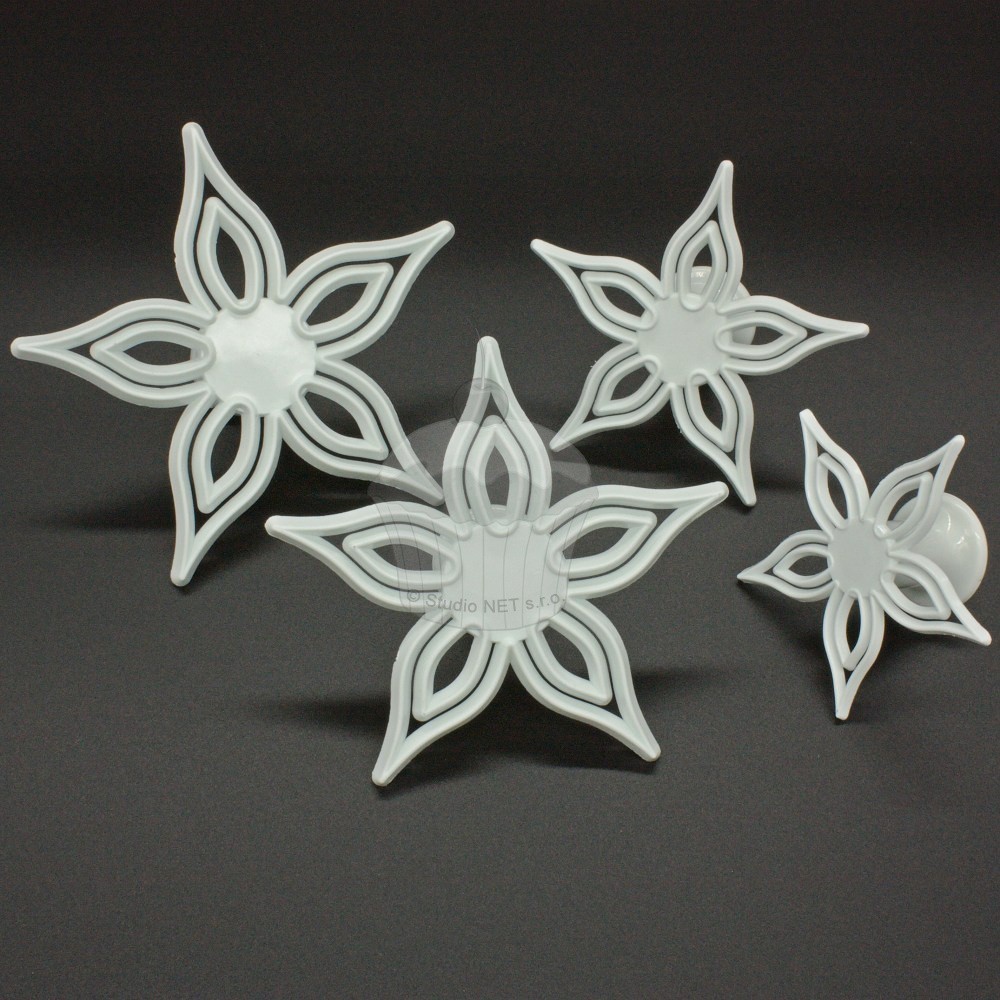 Set of cutters - lace flowers - 4pcs