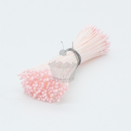 Flower pistils - pearl  little pink - 72pcs