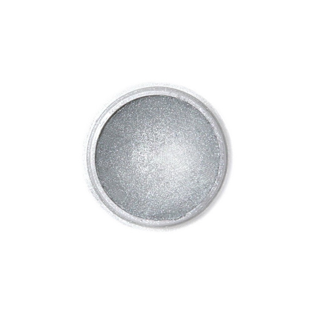 Dekorativní prachová perleťová barva Fractal - Dark Silver, Sötét metál ezüst (2,5 g)