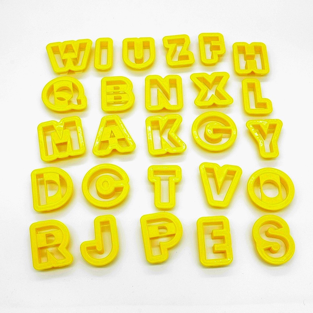 Colored cookie cutter - alphabet - 26 pcs