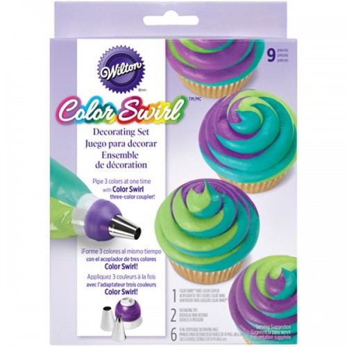 Wilton ColorSwirl Tri-Color - Set mit 9 Stück.