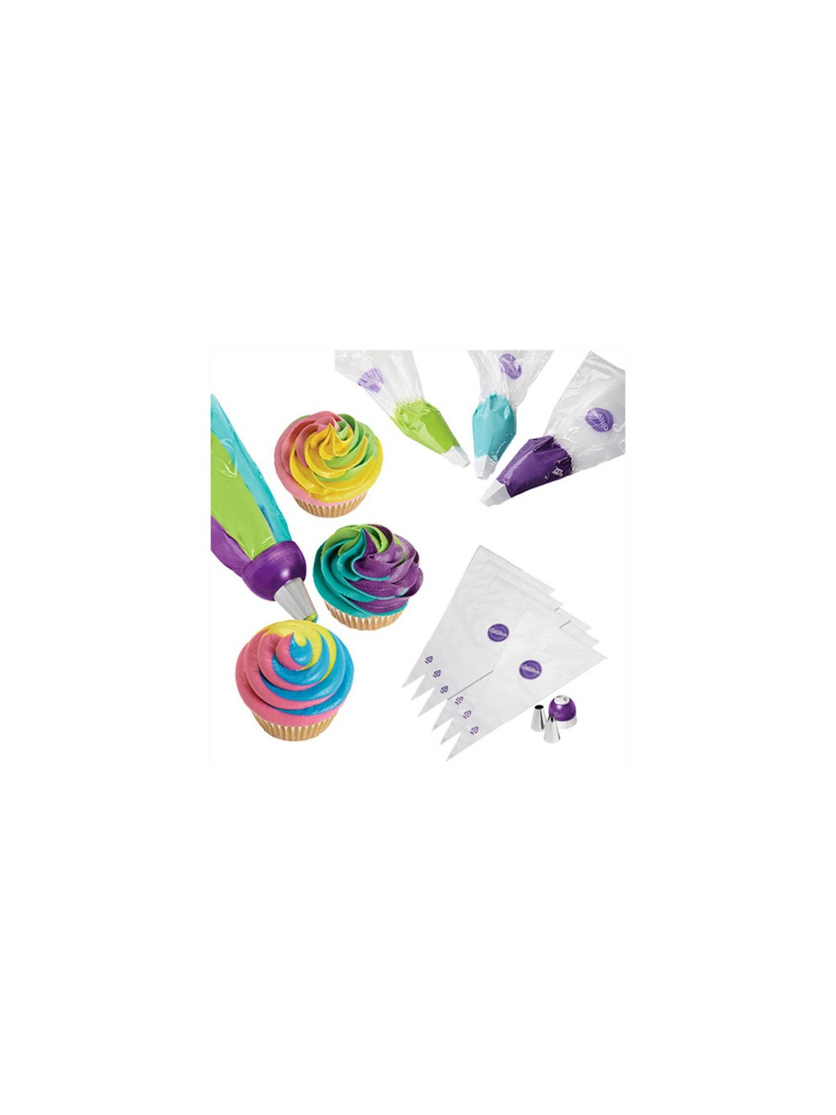 Wilton ColorSwirl Tri-Color - set of 9 pieces