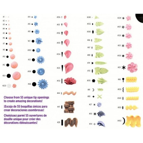 Wilton Master Tip - Decorating Tip Set 55