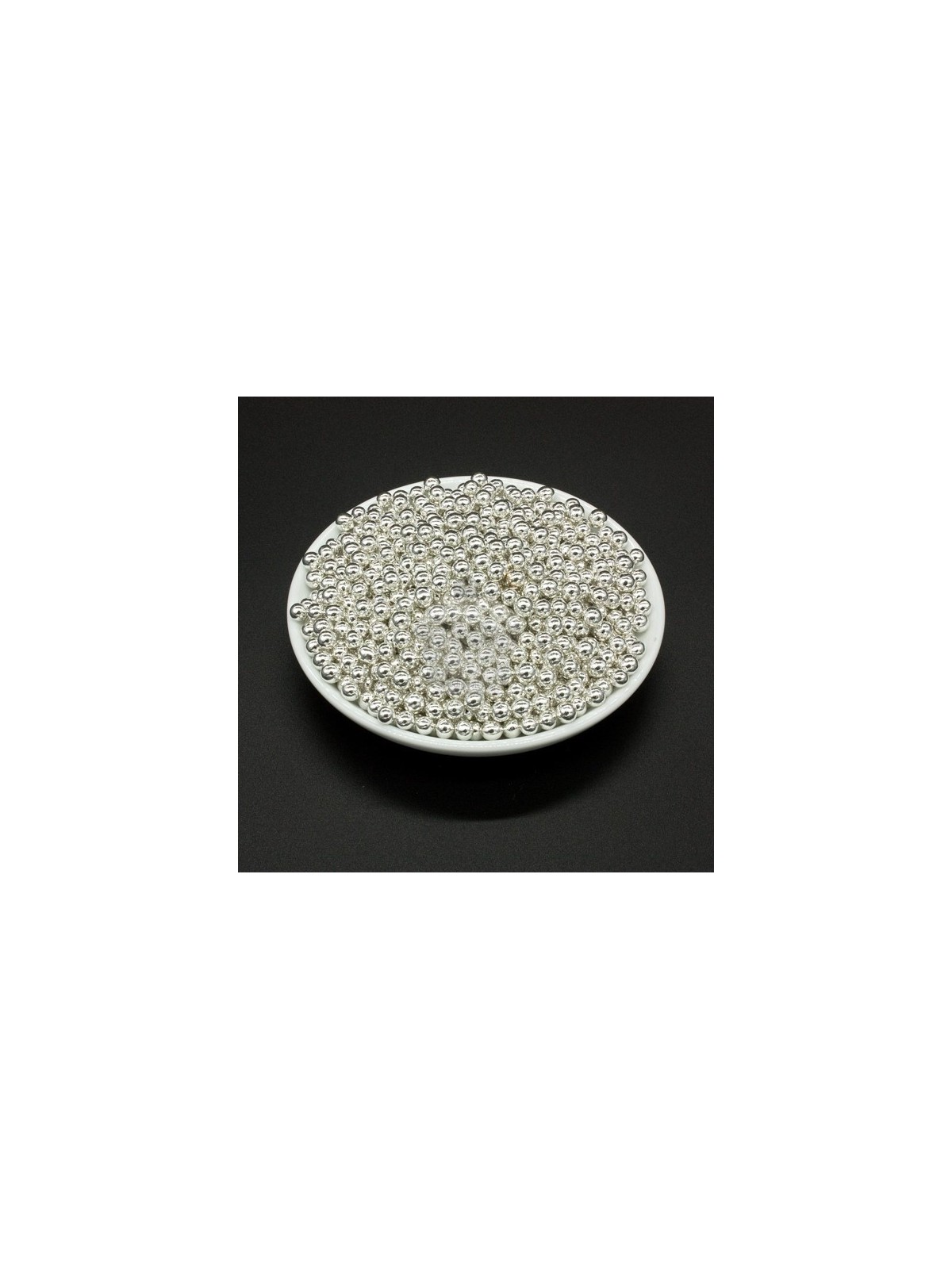 Sugar pearls II. 6,5 mm - silver - 100g