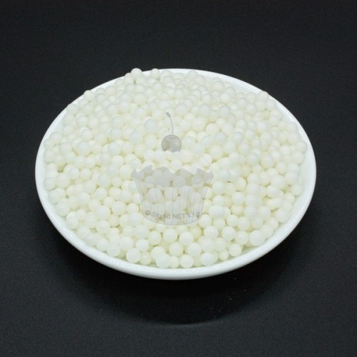 Cukrovej perličky 4-5mm biele - 100g