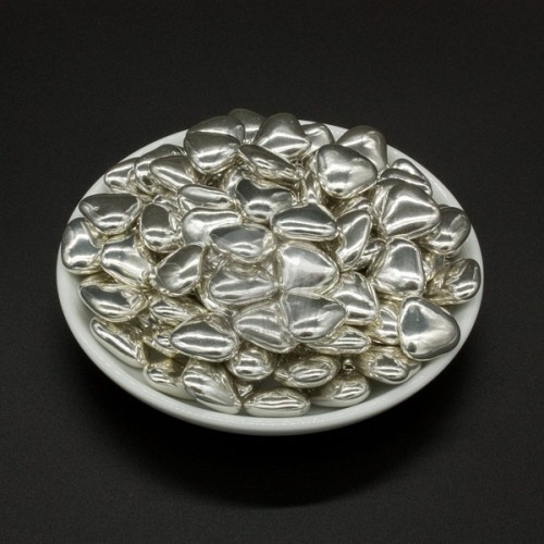 Chocolate hearts silver - 100g