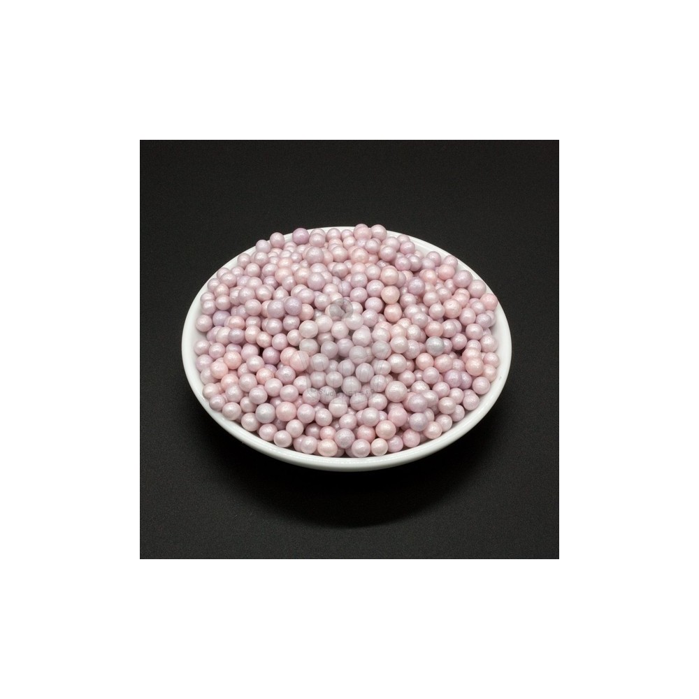 Cukrové perličky 4mm - fialková perleť - 100g