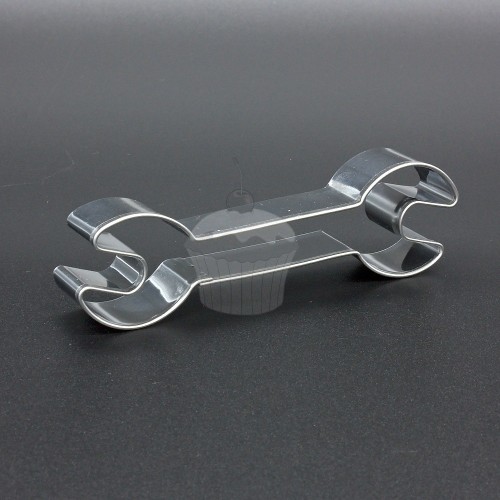 Stainless steel cookie cutter - spanner.