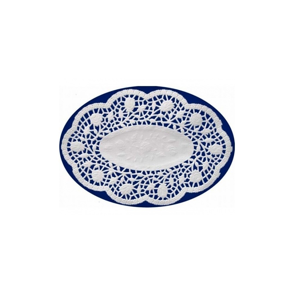 Paper lace under the cake - oval 36 x 28cm / 10pcs