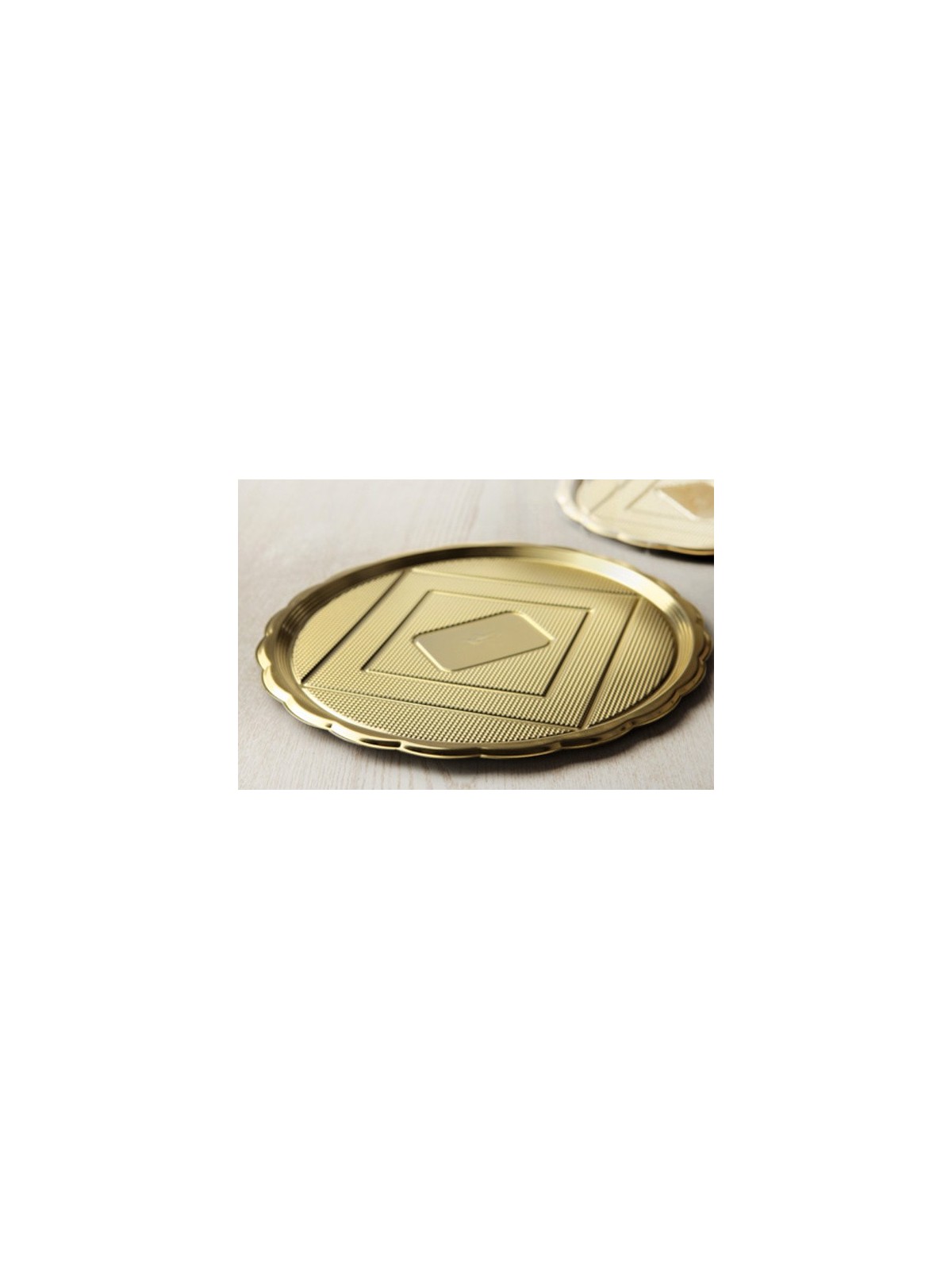 Alcas - Medoro  umelohmotná tácka pod tortu - zlatý guľatý 36cm
