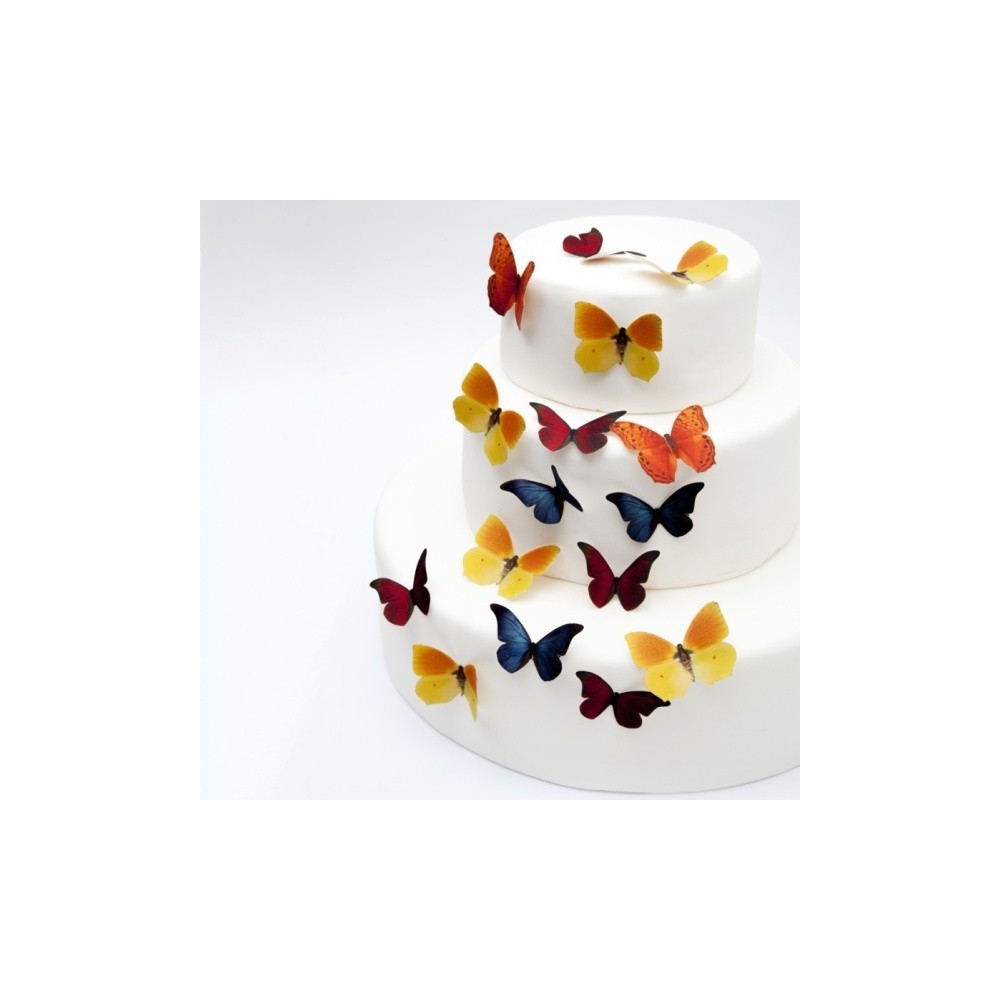 Edible paper - colored butterflies 6pcs