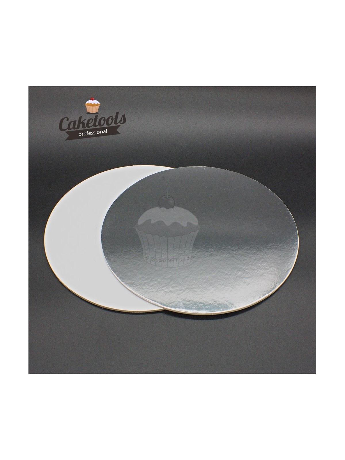Caketools  podložka pod dort stříbrná 20cm /0,3cm Kulatá