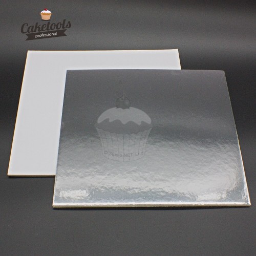 Caketools Silver Cake Board 20cm / 0.3cm Square