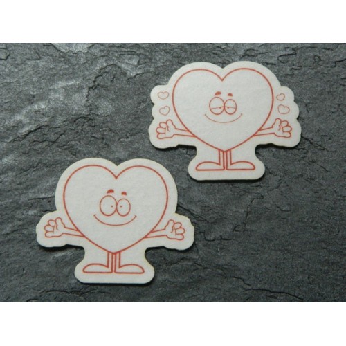 Edible paper - love hearts - 8pc