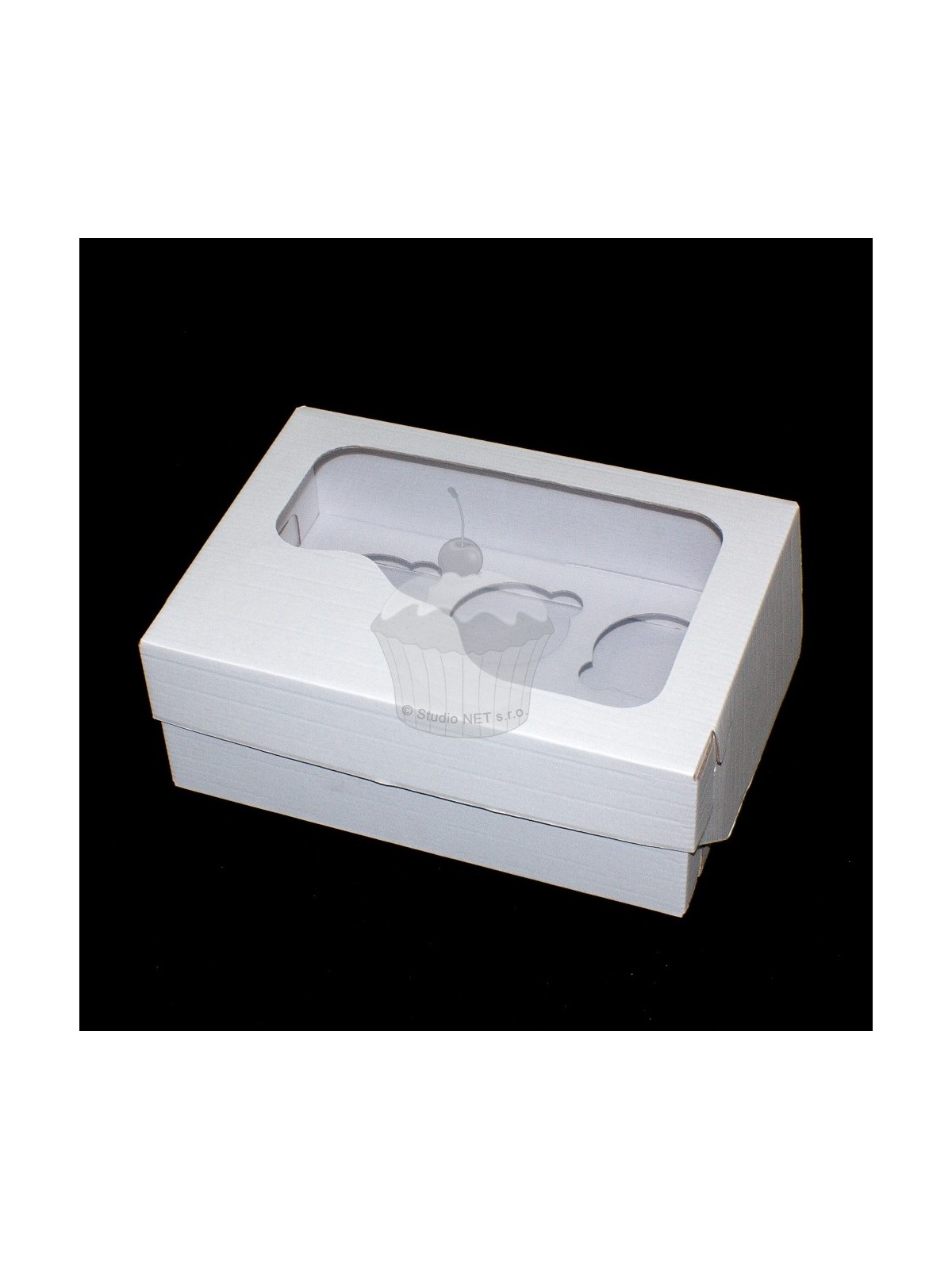 Muffin/Cupcake box - sturdy - white - 6