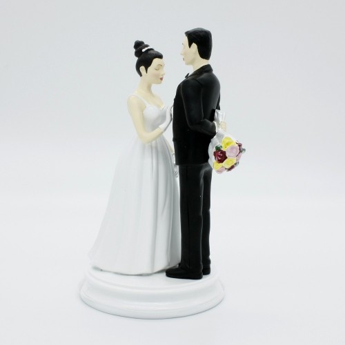 Wedding cake toppers - with a bouquet