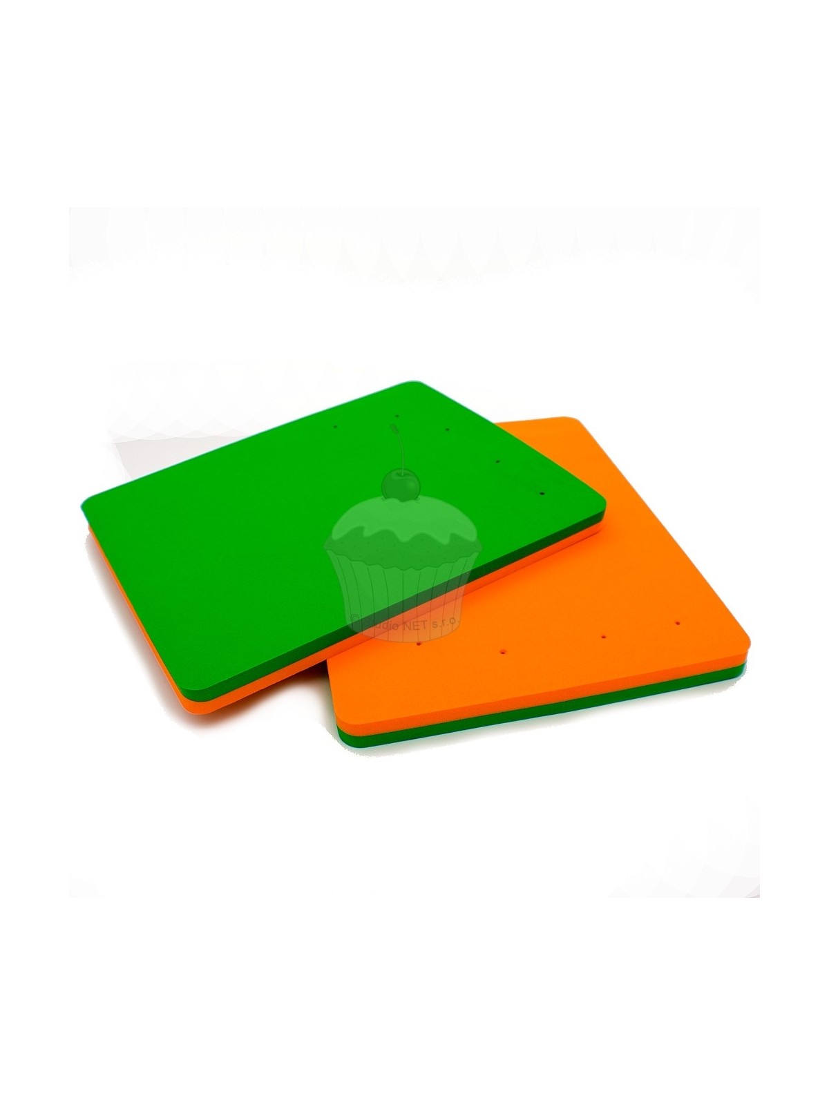 Modellierplatte - orange - grün