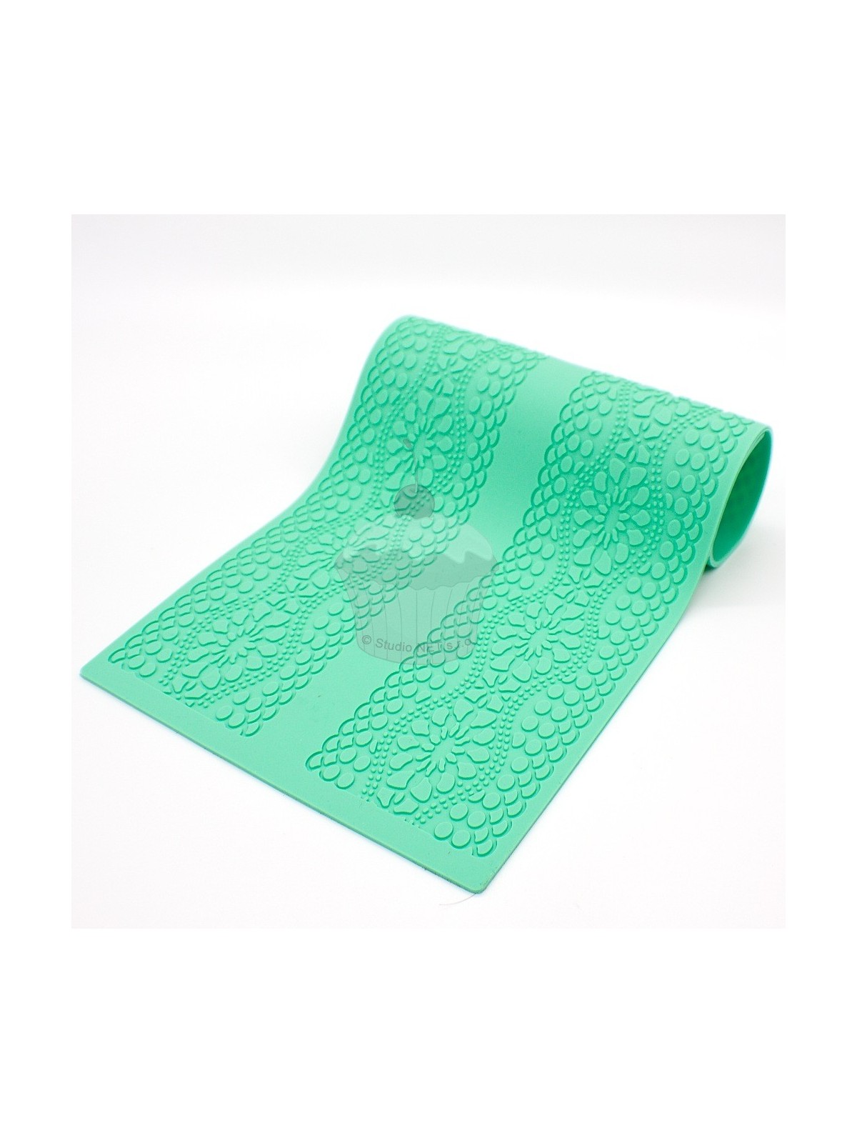 Silicone stencil for edible lace - wave