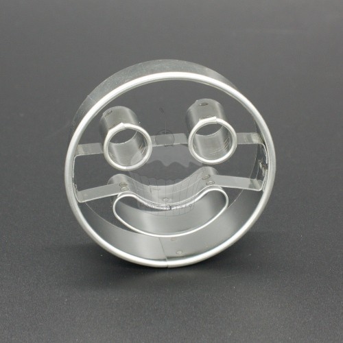 Stainless steel cookie cutter - happy smiley