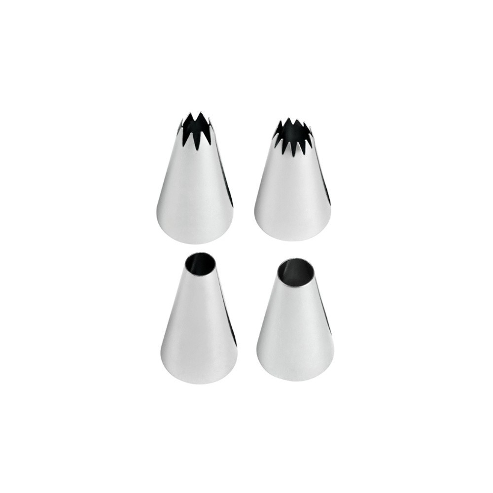 Wilton Decorating Tip Set - smooth #12, #10 + open star #21, #32