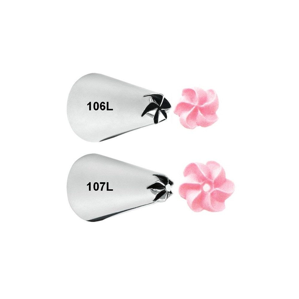 Wilton Decorating Tip Set - Flower Nozzle #106, #107 for left-handers