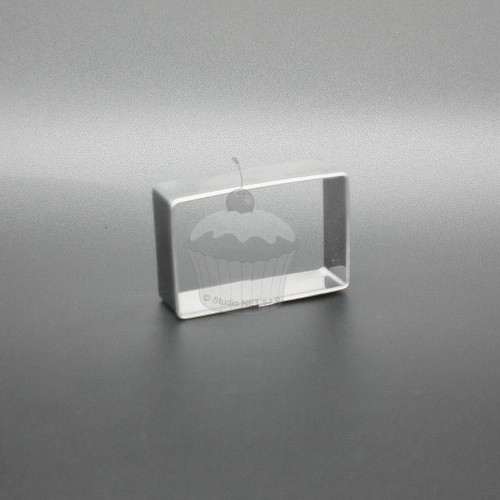 Stainless steel cookie cutter - Rectangle 4.8 x 3.1cm