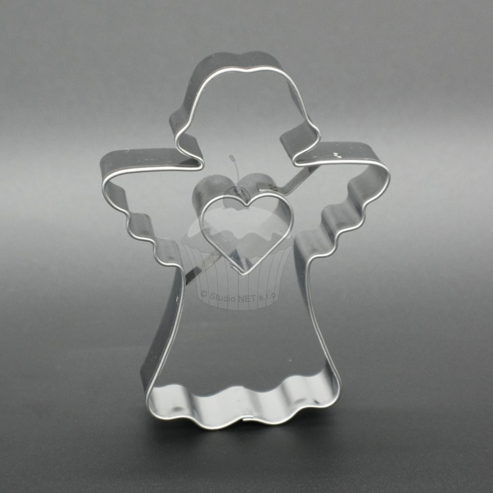 Stainless steel cutter - angel II. with heart