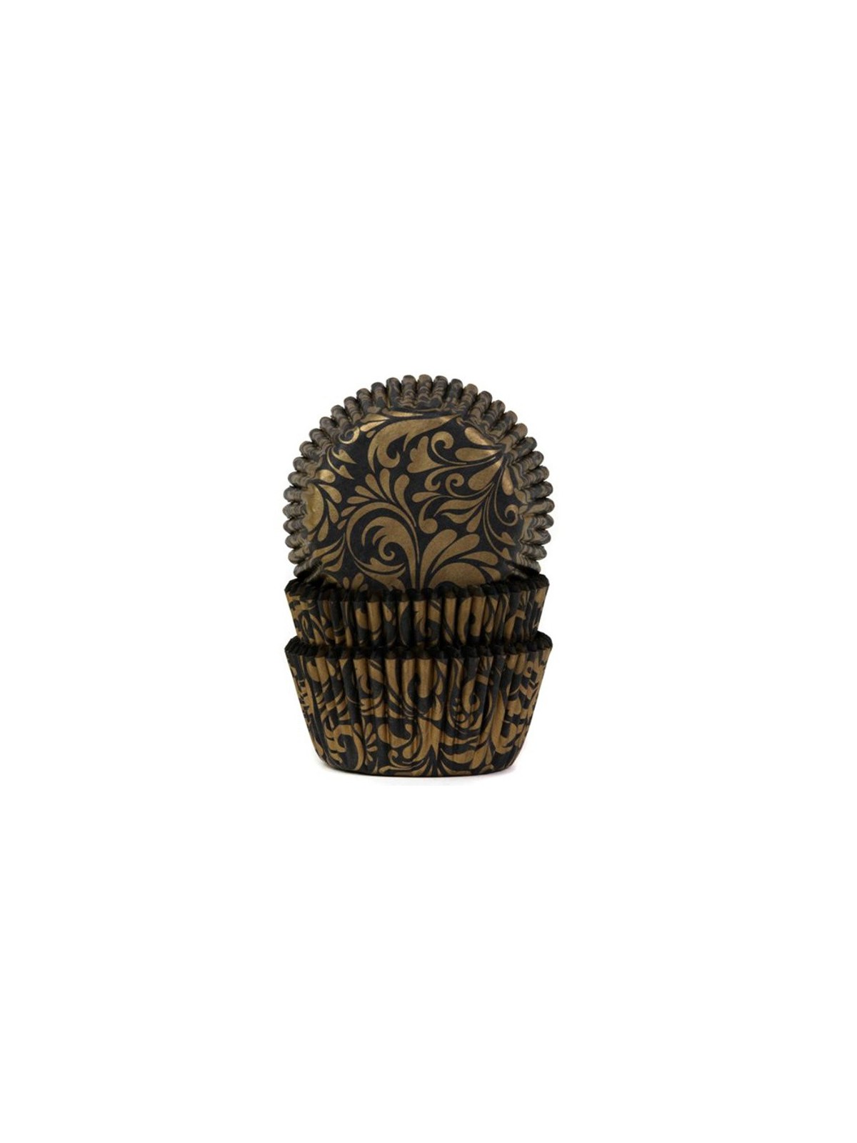 HoM pastry baskets - black / gold - 50pcs.