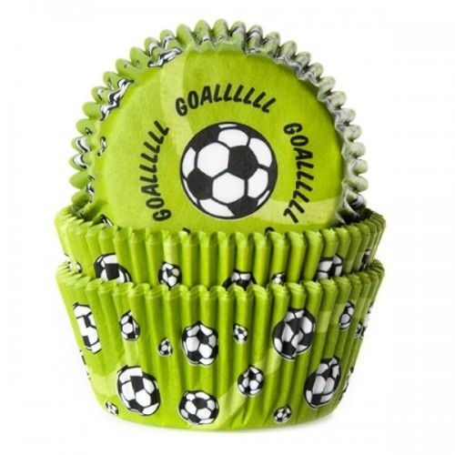 Fußball-Muffins - grün - 50 Stück