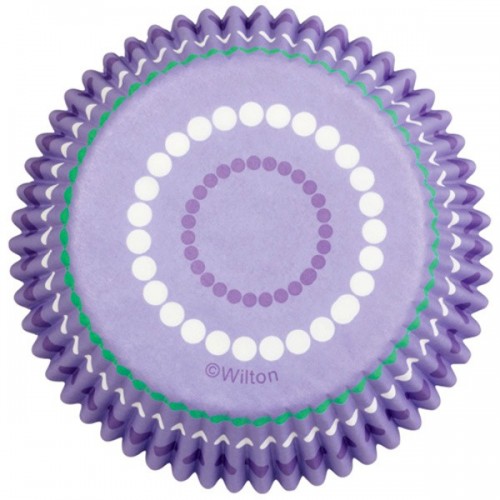 Wilton Mini Baking Cups - Polka Dot - Purple 100pcs