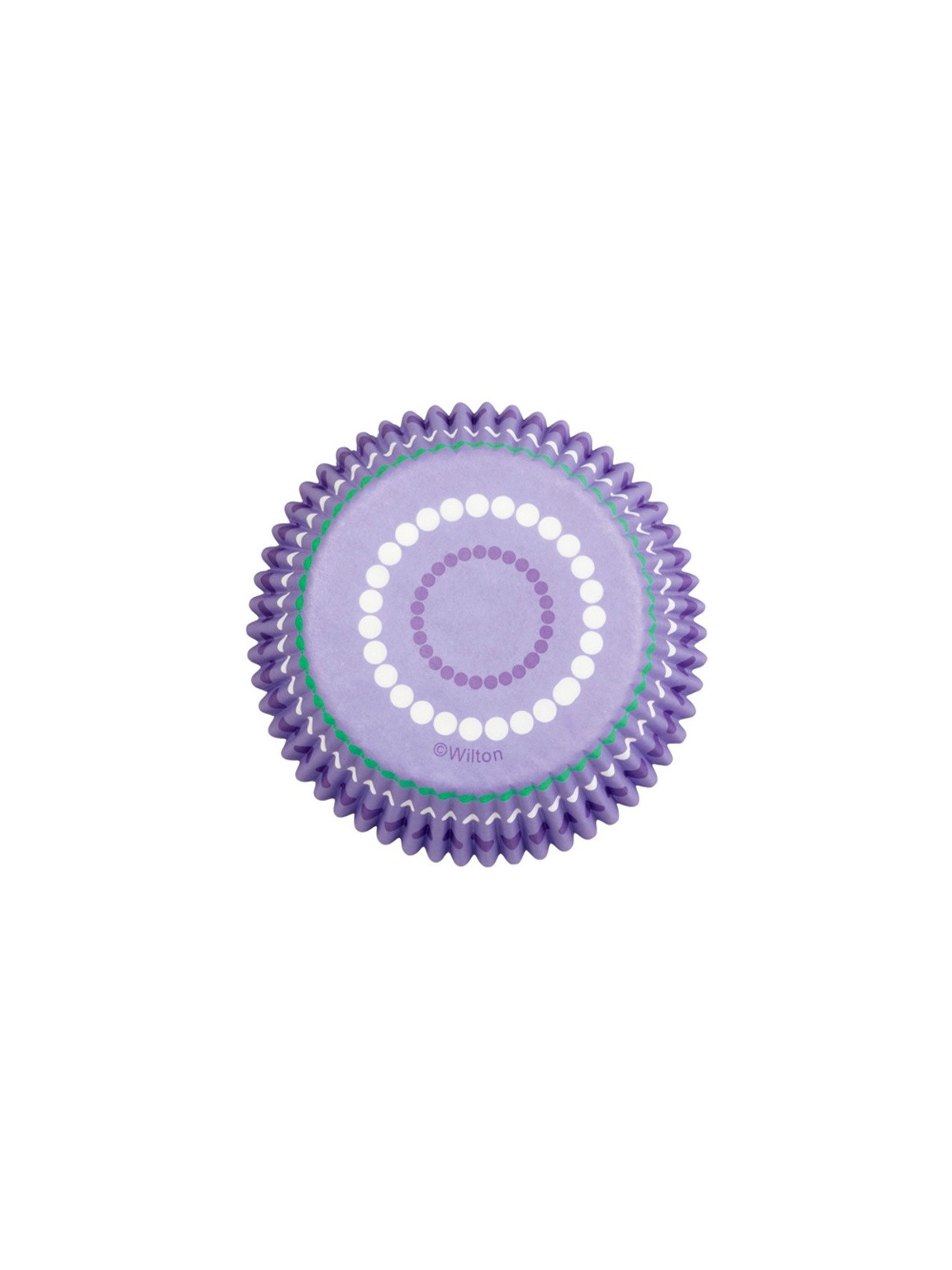 Wilton mini cukrárske košíčky - bodkovaný kruh - fialový 100ks