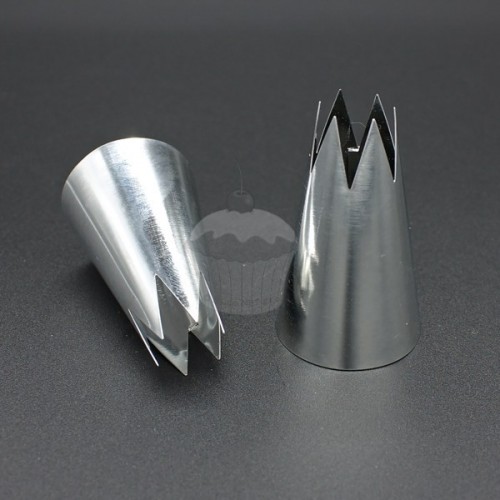 Decorative tip - straight cut large star 12mm - 6 teeth