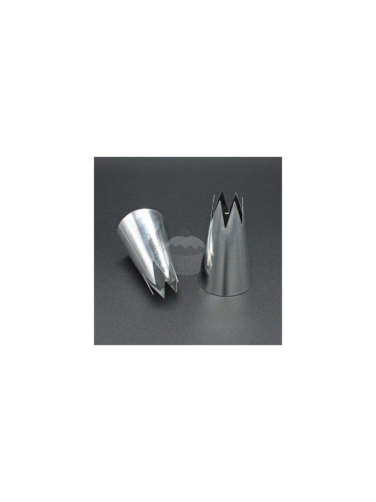 Decorative tip - straight cut large star 12mm - 6 teeth