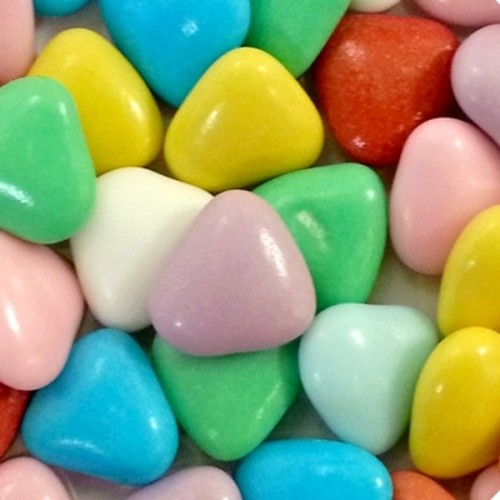 Chocolate hearts multicolor - 100g