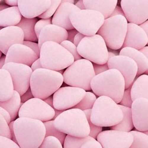 Chocolate hearts pink - 100g
