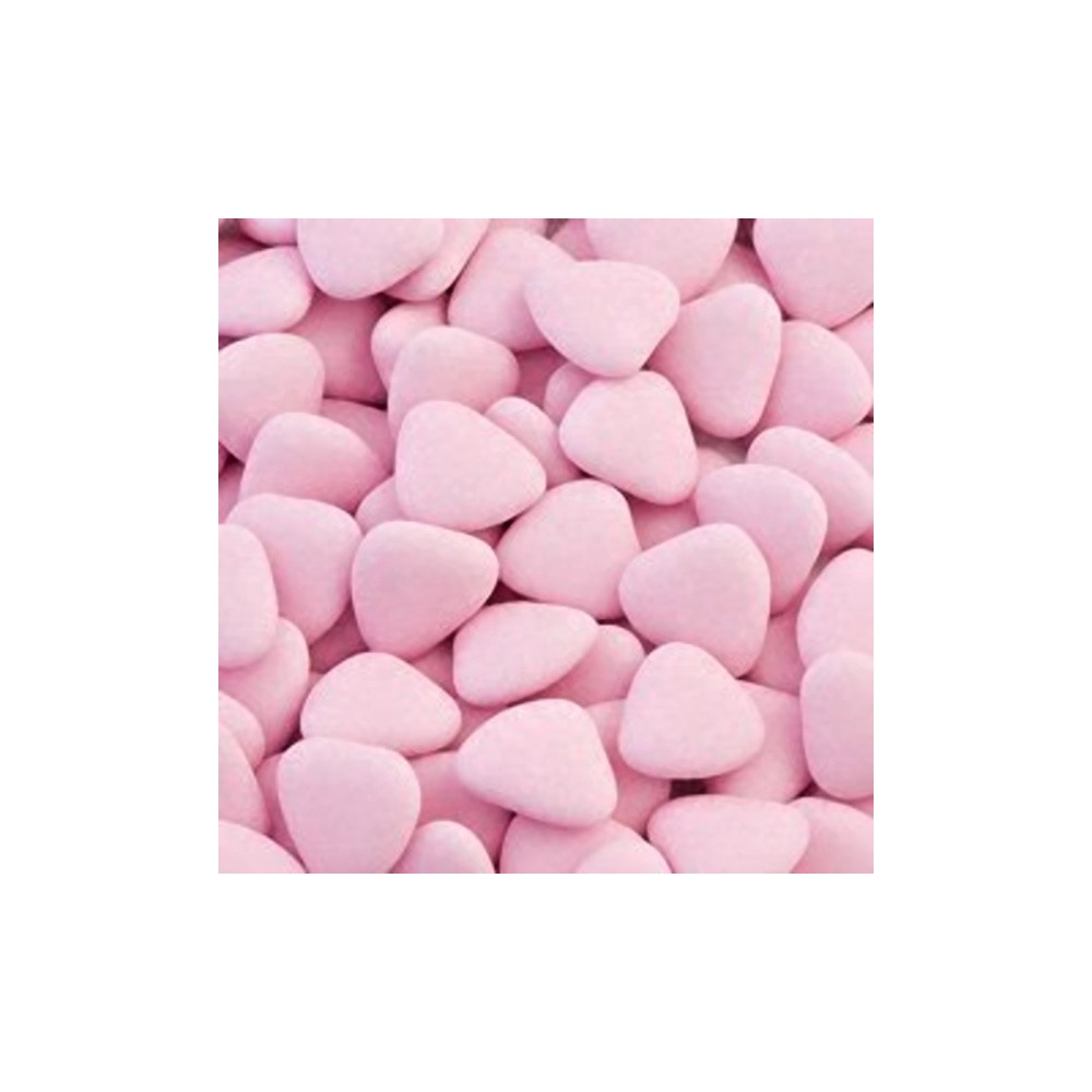 Chocolate hearts pink - 100g