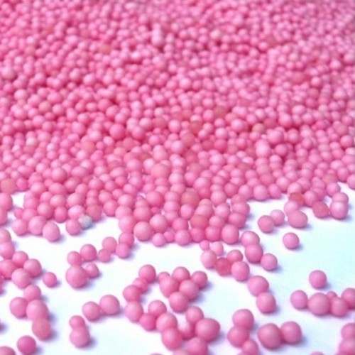 Sugar pearls tiny pink - 100g