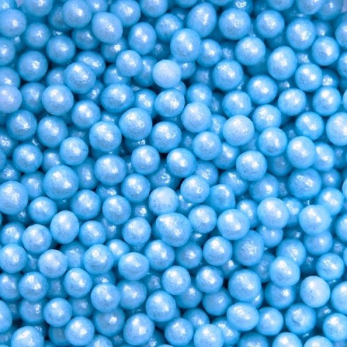 Sugar beads 4mm - blue iridescent - 100g