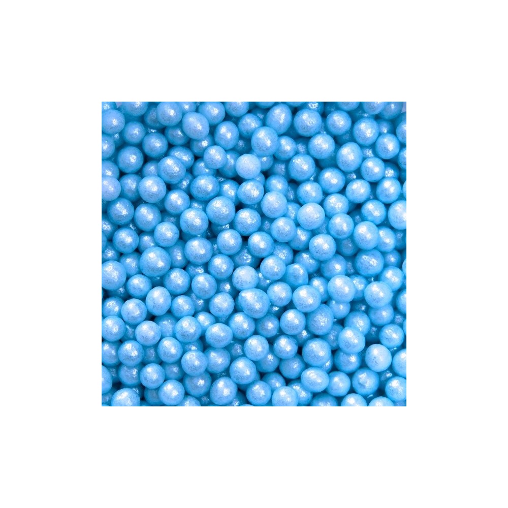 Sugar beads 4mm - blue iridescent - 100g