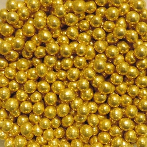 Zuckerperlen II. 6,5mm - Gold - 50g